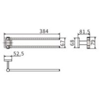 Полотенцедержатель CeramaLux Gamma 12314 поворотный Хром — фото 2, Полотенцедержатели