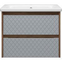 Тумба с раковиной Brevita Chester 65 УТ000022880 подвесная Серая матовая Дуб Чарльстон темно-коричневый — фото 2, Мебель для ванной