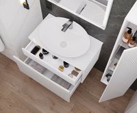 Товар: Тумба под раковину Laparet Bianca 80 BiaL.01.80/P/W подвесная Белая - фото 8 Тумба под раковину Laparet Bianca 80 BiaL.01.80/P/W подвесная Белая — фото 8, Мебель для ванной