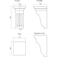 Кронштейн Европласт 1.19.013 186x305x170 мм — фото 2, Колонны