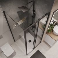 Душевой уголок Niagara Nova 90х90 NG-84-9AB-A90B-34 профиль Черный матовый стекло прозрачное — фото 5, Душевые уголки