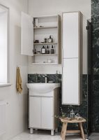 Товар: Зеркальный шкаф Aquaton Рико 50 1A212302RIB90 Белый Ясень фабрик - фото 5 Зеркальный шкаф Aquaton Рико 50 1A212302RIB90 Белый Ясень фабрик — фото 5, Зеркальные шкафы в ванную