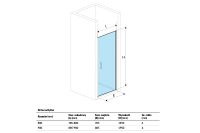 Товар: Душевая дверь Excellent Mazo 90 KAEX.3005.1010.9000.LP профиль Хром стекло прозрачное - фото 3 Душевая дверь Excellent Mazo 90 KAEX.3005.1010.9000.LP профиль Хром стекло прозрачное — фото 3, Душевые двери в нишу