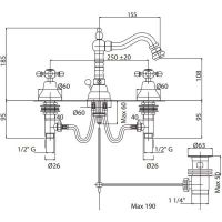 Товар: Смеситель для биде Cezares Lord LORD-BBS2-02 Бронза - фото 2 Смеситель для биде Cezares Lord LORD-BBS2-02 Бронза — фото 2, Смесители