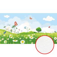 Фреска детская Ortograf Детские 3585 Фактура бархат FX Флизелин (5*2,7) Разноцветный, Бабочки/Пейзаж/Цветы — фото 1, Фрески