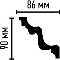 Карниз Decomaster 95027 2400x90x86 мм — фото 2, Карнизы