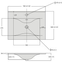 Тумба с раковиной SanVit Турин-2 75 kturin2075 подвесная Белая — фото 15, Тумбы с раковиной