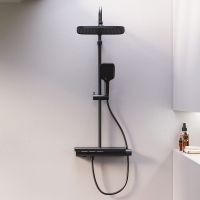 Душевая система Damixa Gala с термостатом Черная матовая арт-953760300 — фото 3, Душевые стойки