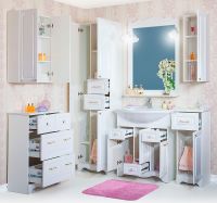 Подвесной шкаф Бриклаер Анна 32 R Белый глянцевый арт-4627125411533 — фото 3, Шкафы для ванной