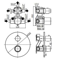Товар: Смеситель для душа Paffoni Light LIQ019HGSP с термостатом Золото медовое брашированное - фото 2 Смеситель для душа Paffoni Light LIQ019HGSP с термостатом Золото медовое брашированное — фото 2, Смеситель для душа