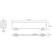 Товар: Стеклянная полка Bemeta Beta 132102042 Хром - фото 2 Стеклянная полка Bemeta Beta 132102042 Хром — фото 2, Полки для ванной и душа