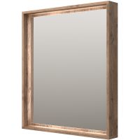 Зеркало Brevita Dallas 70 DAL-02070-074 с подсветкой Дуб Галифакс олово с сенсорным выключателем — фото 1, Мебель для ванной