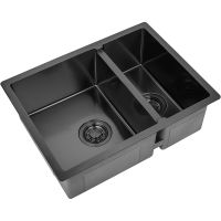 Кухонная мойка ZorG Light Grafit 58 ZL R 580-2-440 GRAFIT Графит — фото 1, Кухонные мойки