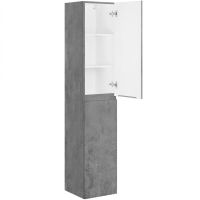 Шкаф пенал Vincea Norma 35 VSC-2NF170BT подвесной Beton — фото 3, Мебель для ванной