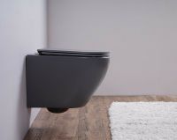 Товар: Унитаз Esbano Azalea ESUPAZALGM подвесной Серый матовый с сиденьем Микролифт - фото 4 Унитаз Esbano Azalea ESUPAZALGM подвесной Серый матовый с сиденьем Микролифт — фото 4, Унитазы