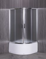 Душевой уголок Esbano ESR-8010 80x80 ESUGR8010 профиль Хром стекло рифленое — фото 2, Душевые уголки четверть круга