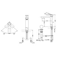 Товар: Смеситель для раковины Toto MH Series DL368-1 с донным клапаном Хром - фото 3 Смеситель для раковины Toto MH Series DL368-1 с донным клапаном Хром — фото 3, Смесители для раковины