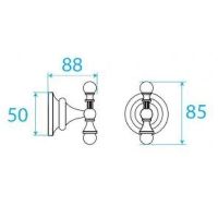 Крючок Cezares Olimp OLIMP-HK-03/24-M Золото 24 карат — фото 2, Крючки для полотенец