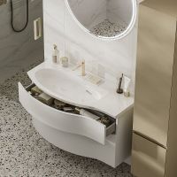 Раковина Kerama Marazzi Riva 100 L RV.wb.100Lh Белая глянцевая — фото 8, Раковины встраиваемые сверху