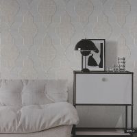 Обои Bernardo Bartalucci Sarrieri 5072-4 Флизелин (1,06*10) Бежевый/Коричневый, Геометрия — фото 2, Обои для стен