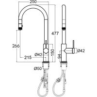 Смеситель для кухни Paulmark Galant Ga213077-BS Брашированная сталь — фото 15, Смесители для кухни