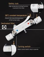 Душевая система Gappo G07 G2407-50 с термостатом Белая Хром — фото 5, Душевое оборудование. Душевая программа