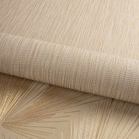 Обои Fipar Platino R 23718 Винил на флизелине (1,06*10,05) Коричневый/Золото, Линии — фото 4, Обои для стен