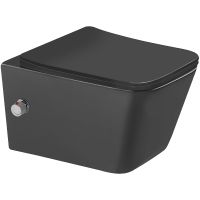 Унитаз биде SantiLine SL-5004MB-BD подвесной Черный матовый с сиденьем Микролифт — фото 1, Подвесные унитазы