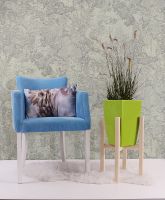 Обои Wiganford by Solo Crystal stone AK20630 Винил на флизелине (1,06*10,05) Серый/Серебряный, Штукатурка — фото 3, Обои для стен