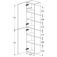 Шкаф пенал Roca The Gap 35 A857427806 подвесной Белый глянец — фото 8, Мебель для ванной