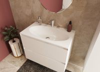 Тумба с раковиной Эстет Malta 80 ФР-00007058 подвесная Белая — фото 4, Тумбы с раковиной