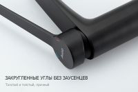 Смеситель для раковины Gappo G21-6 G1021-26 Черный матовый — фото 5, Смесители