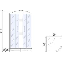 Товар: Душевая кабина River Lena 90x90 МТ 10000000027 с поддоном - фото 13 Душевая кабина River Lena 90x90 МТ 10000000027 с поддоном — фото 13, Душевые кабины