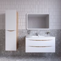 Товар: Шкаф пенал Iddis Cloud 40 CLO40Y0i97 подвесной Белый матовый Дуб золотистый - фото 5 Шкаф пенал Iddis Cloud 40 CLO40Y0i97 подвесной Белый матовый Дуб золотистый — фото 5, Мебель для ванной