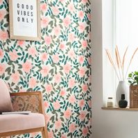 Обои Caselio Danae 103627240 Винил на флизелине (53*10,05) Белый/Зеленый/Розовый, Цветы — фото 3, Обои для стен