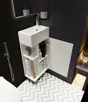 Товар: Тумба с раковиной 1MarKa Laura 40Н R У85928 Белый глянец - фото 3 Тумба с раковиной 1MarKa Laura 40Н R У85928 Белый глянец — фото 3, Мебель для ванной