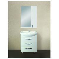 Тумба под раковину 1MarKa Вита 65Н 3 ящика Белая глянцевая — фото 2, Тумбы под раковину