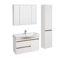 Товар: Тумба под раковину Aquaton Нортон 100 1A249001NT010 подвесная Белая глянцевая - фото 4 Тумба под раковину Aquaton Нортон 100 1A249001NT010 подвесная Белая глянцевая — фото 4, Мебель для ванной