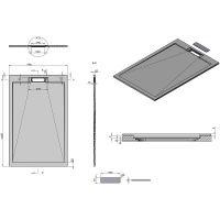 Душевой поддон из искусственного камня Vincea 160x90 VST-4SRL9016A Антрацит — фото 5, Душевые поддоны из искусственного камня