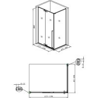 Душевой уголок Allen Brau Fantasy 120x90 3.11003-00 профиль Хром стекло прозрачное — фото 10, Душевые уголки