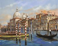 Фреска Ortograf Венеция 11449 Фактура бархат FX Флизелин (3,4*2,7) Разноцветный, Город — фото 2, Фрески