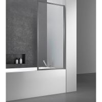 Шторка на ванну Vincea 70x140 VSB-41700CLGM профиль Вороненая сталь стекло прозрачное — фото 2, Неподвижные шторки для ванной