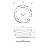 Раковина-чаша Boheme NeoArt 39 817-G Золото — фото 3, Раковины