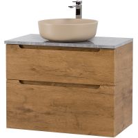 Тумба под раковину BelBagno Etna-H60 80 ETNA-H60-800-2C-SO-RN-P подвесная Rovere Nature — фото 3, Тумбы под раковину