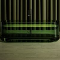 Ванна из полиэфирной смолы Abber Kristall 170х75 AT9708Emerald Зеленая без гидромассажа — фото 1, Ванны