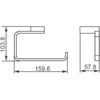 Держатель для туалетной бумаги Aquanet 5686MB 241905 Черный матовый — фото 2, Держатели туалетной бумаги