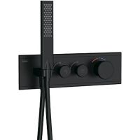 Смеситель для душа Teska Shine SH2008 с термостатом Черный матовый — фото 1, Смеситель для душа