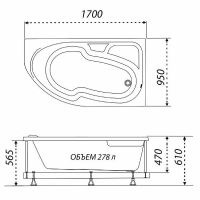Акриловая ванна Triton София 170х95 R Щ0000046120 без гидромассажа — фото 7, Ванны