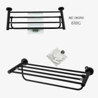 Товар: Полка для полотенец Frap F302 F30224 Черная матовая - фото 7 Полка для полотенец Frap F302 F30224 Черная матовая — фото 7, Полки для полотенец