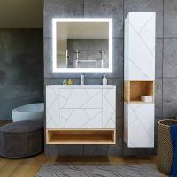 Товар: Ниша для тумбы Бриклаер Кристалл 90 4627125415913 Дуб Бунратти - фото 4 Ниша для тумбы Бриклаер Кристалл 90 4627125415913 Дуб Бунратти — фото 4, Мебель для ванной